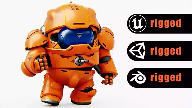 AMONG US   Rigged for Unreal Engine - Unity - MIXAMO 3D model