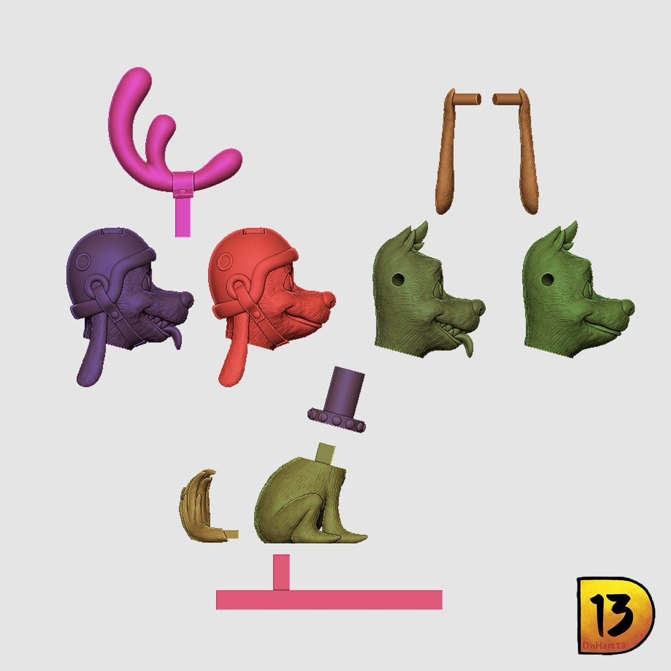 MiniPrint 005 - Grinch and Max 3D print model_5