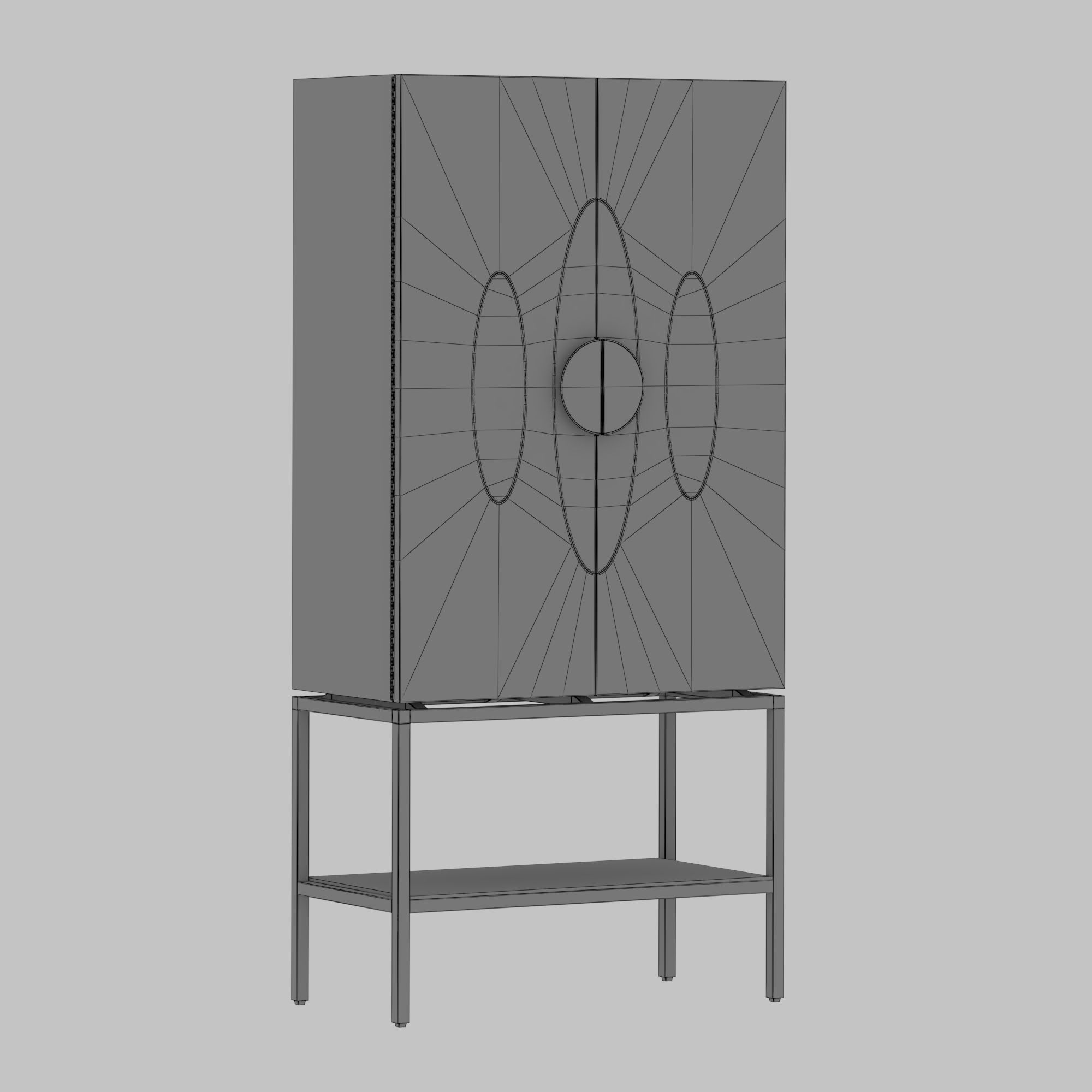 Phoenix Drinks Cabinet SKU 5208 VEL PKV 3D model_4
