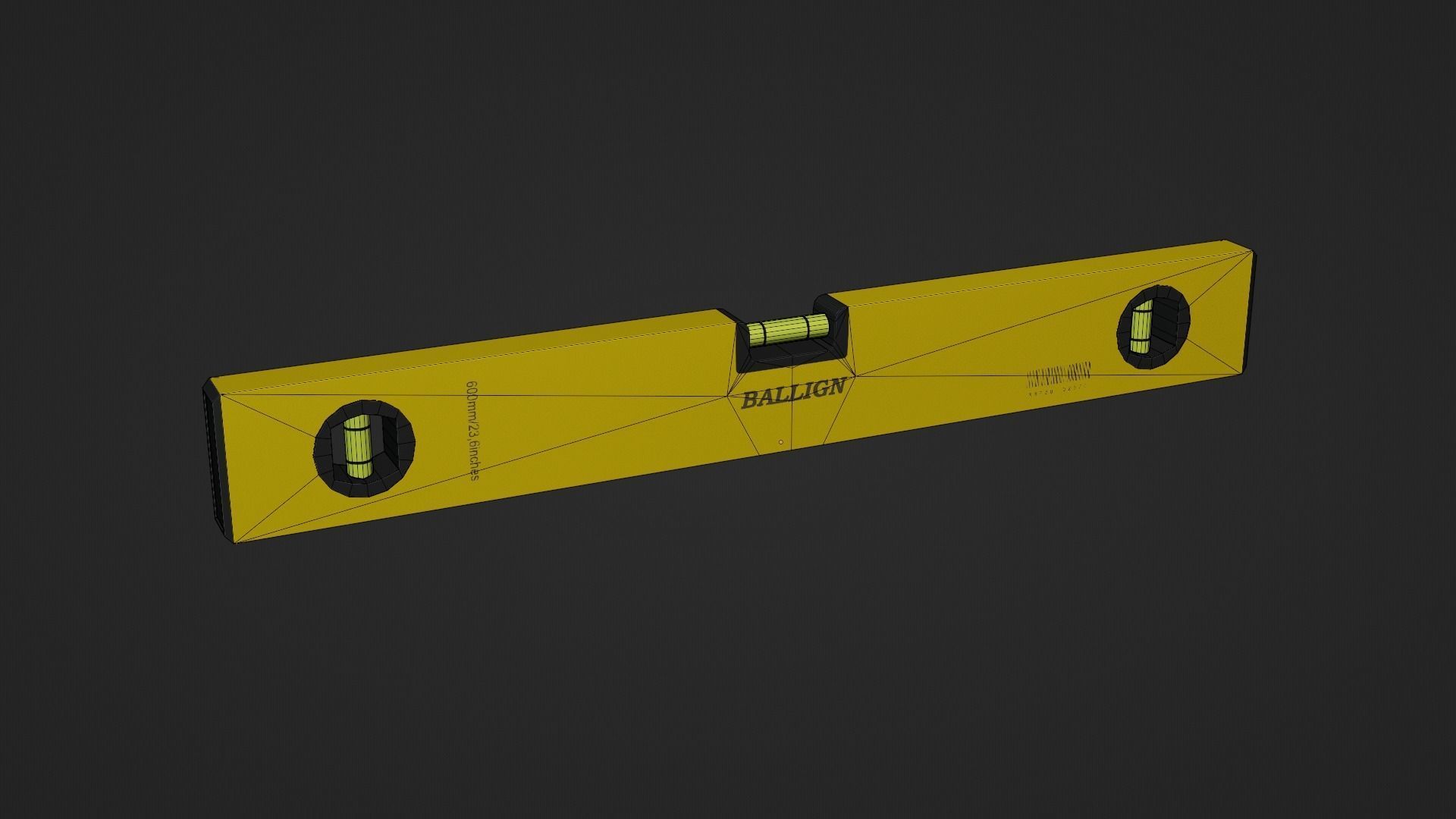 Spirit Level Low-poly 3D model_16