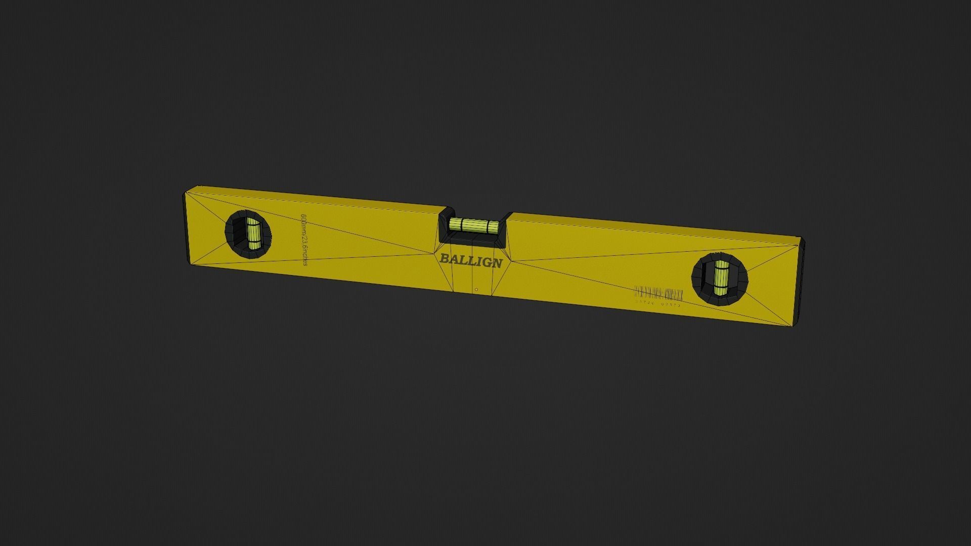 Spirit Level Low-poly 3D model_8