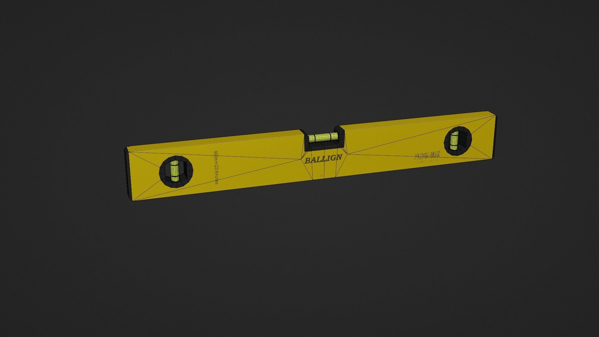 Spirit Level Low-poly 3D model_10