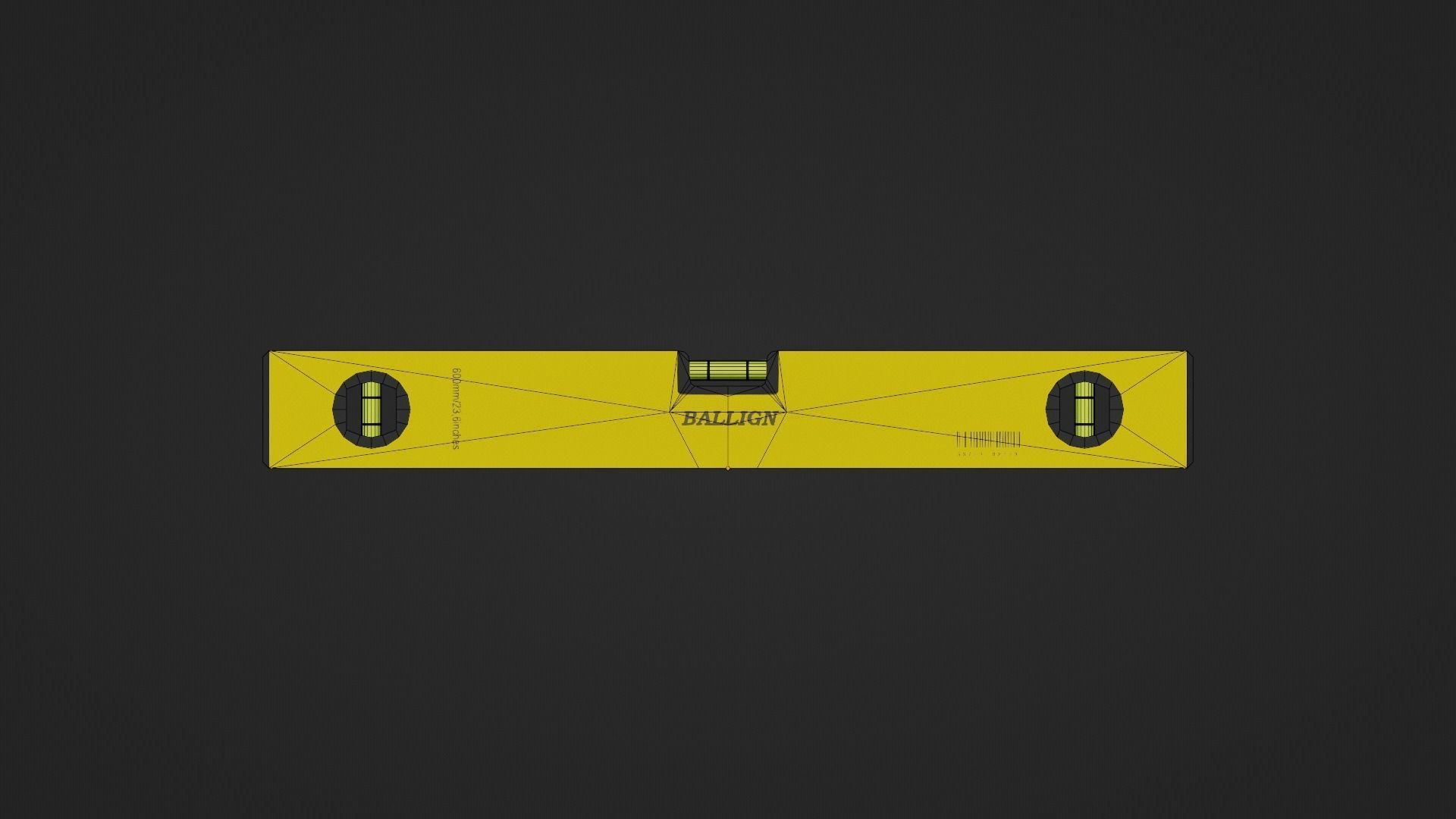 Spirit Level Low-poly 3D model_14