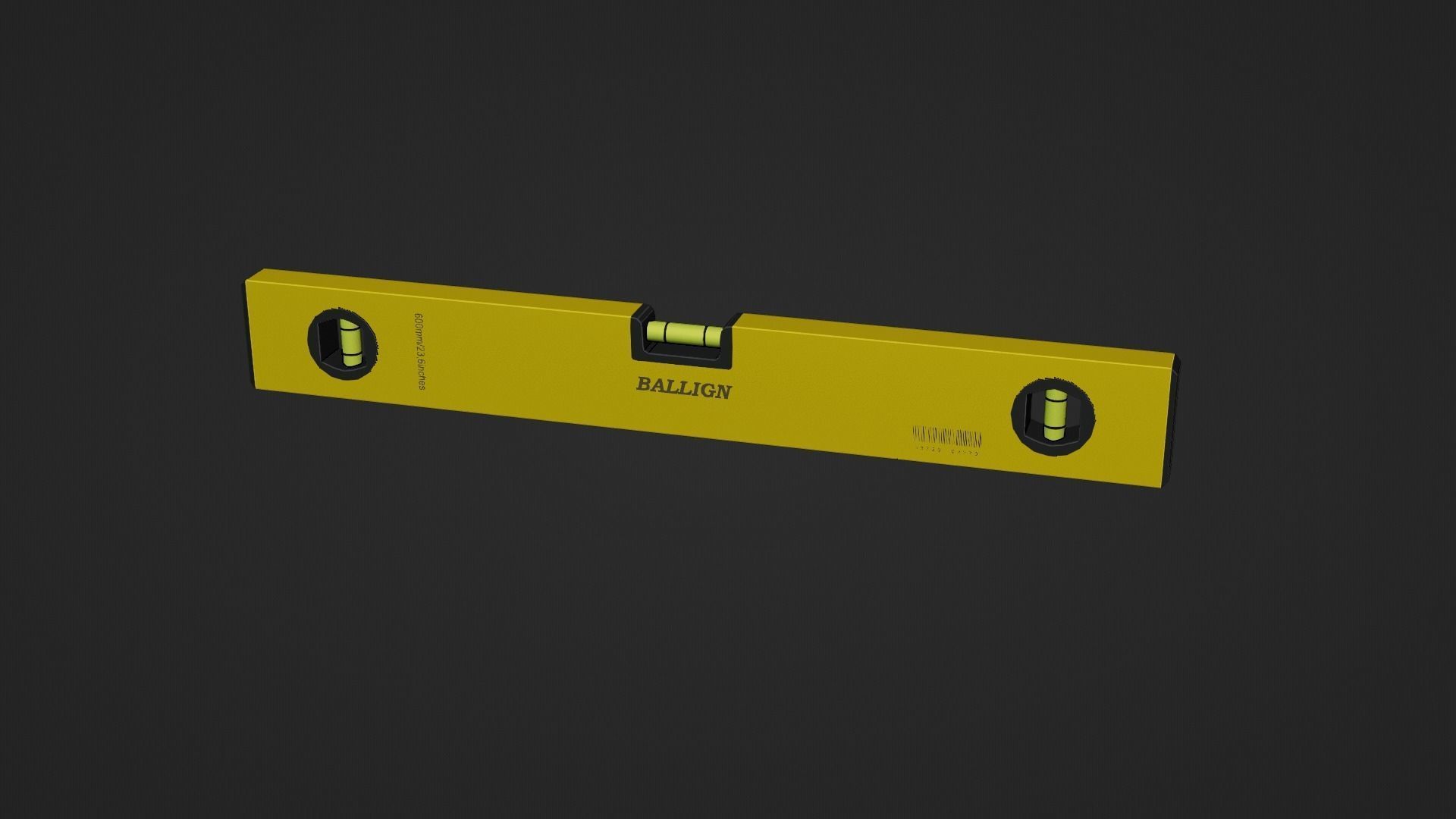 Spirit Level Low-poly 3D model_11