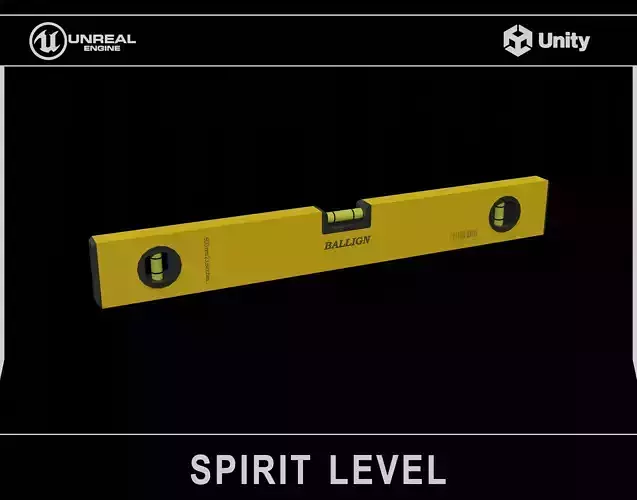 Spirit Level Low-poly 3D model