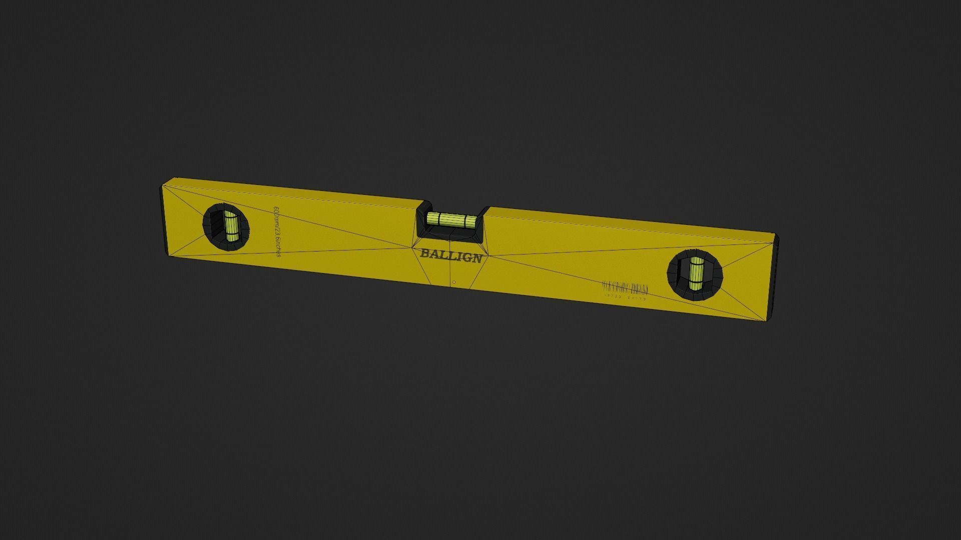 Spirit Level Low-poly 3D model_12