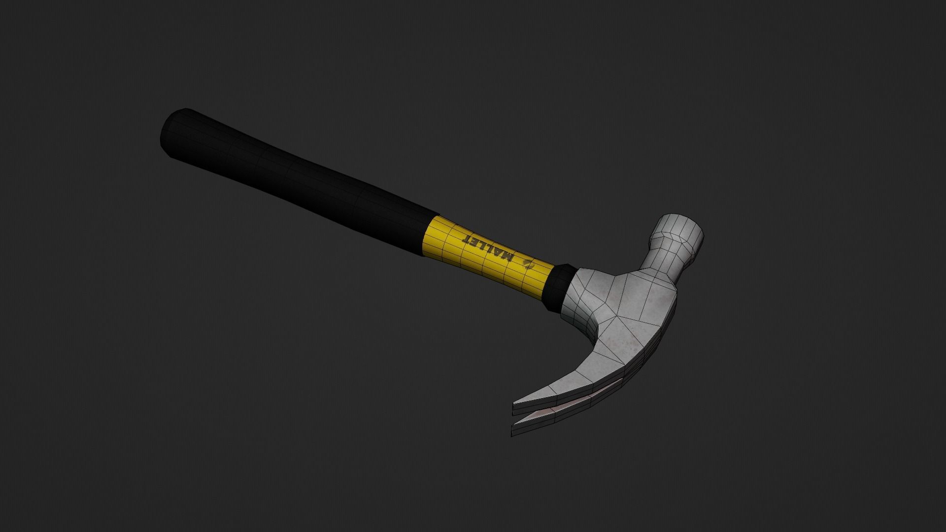 Hammer Low-poly 3D model_10