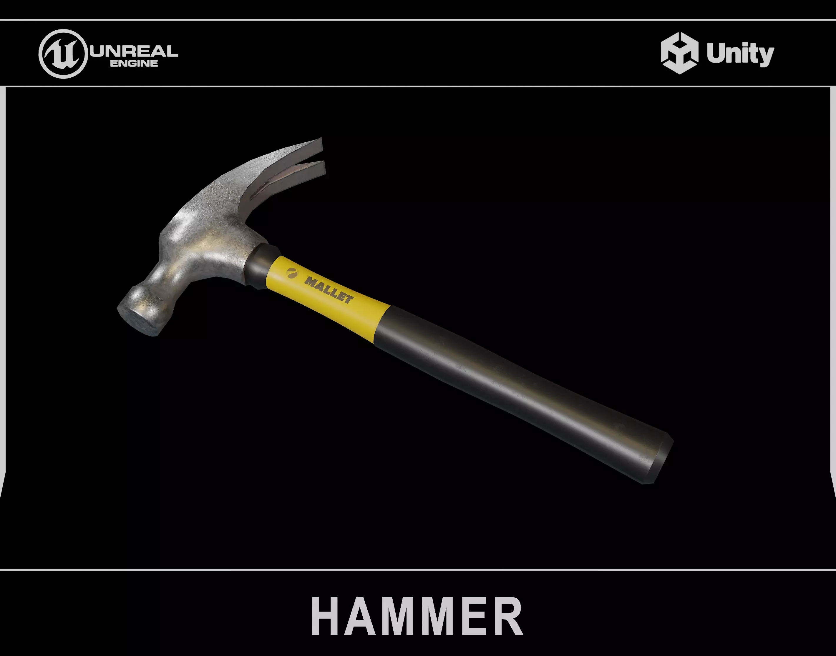 Hammer Low-poly 3D model_0