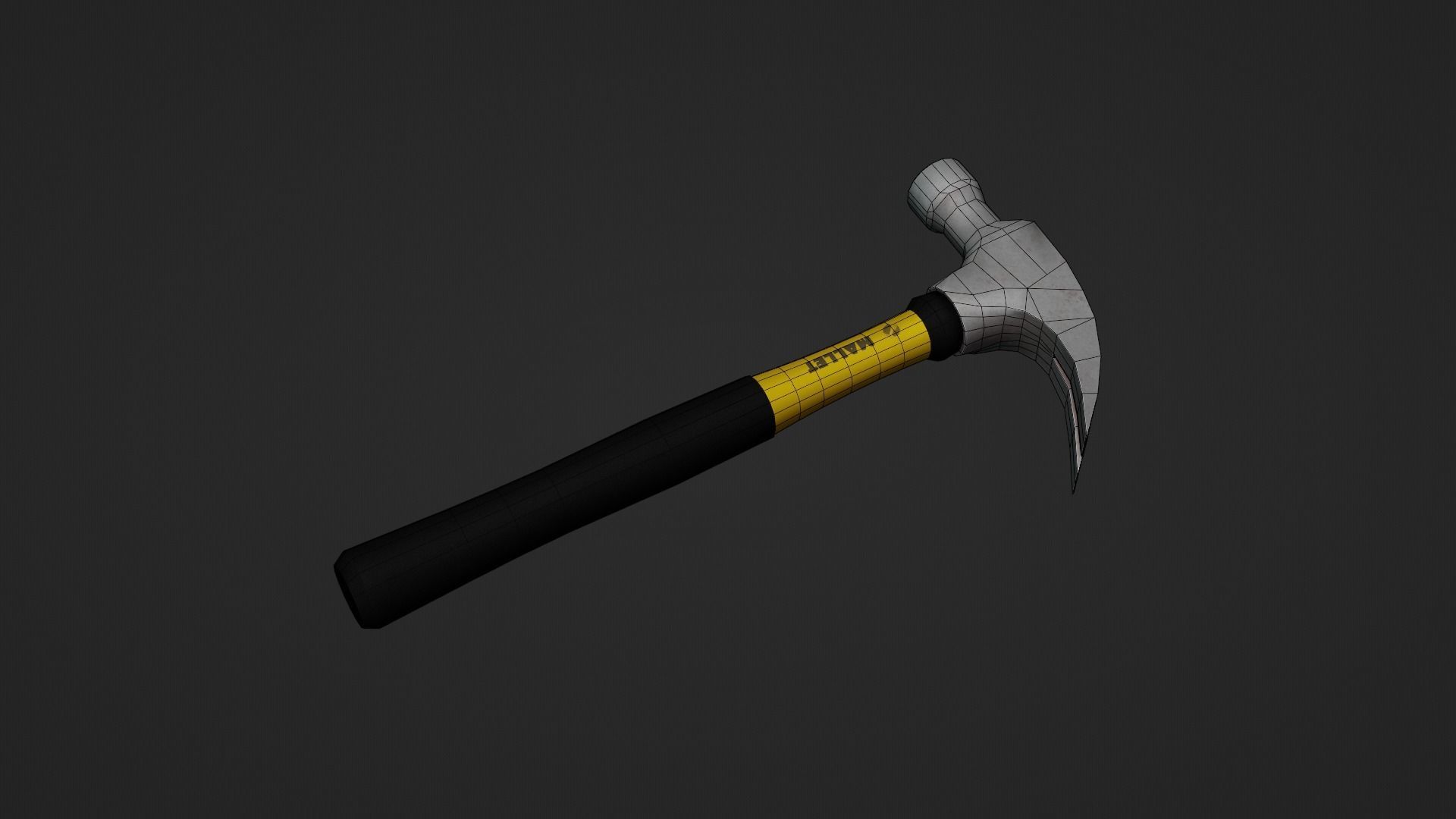 Hammer Low-poly 3D model_12