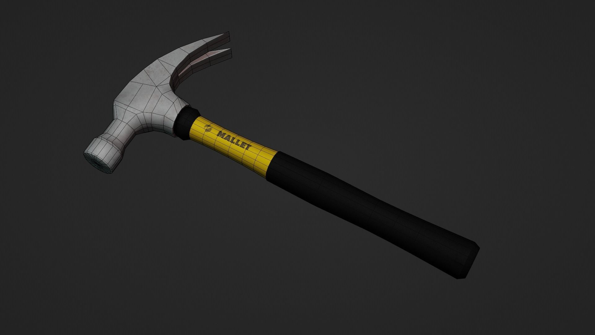 Hammer Low-poly 3D model_16