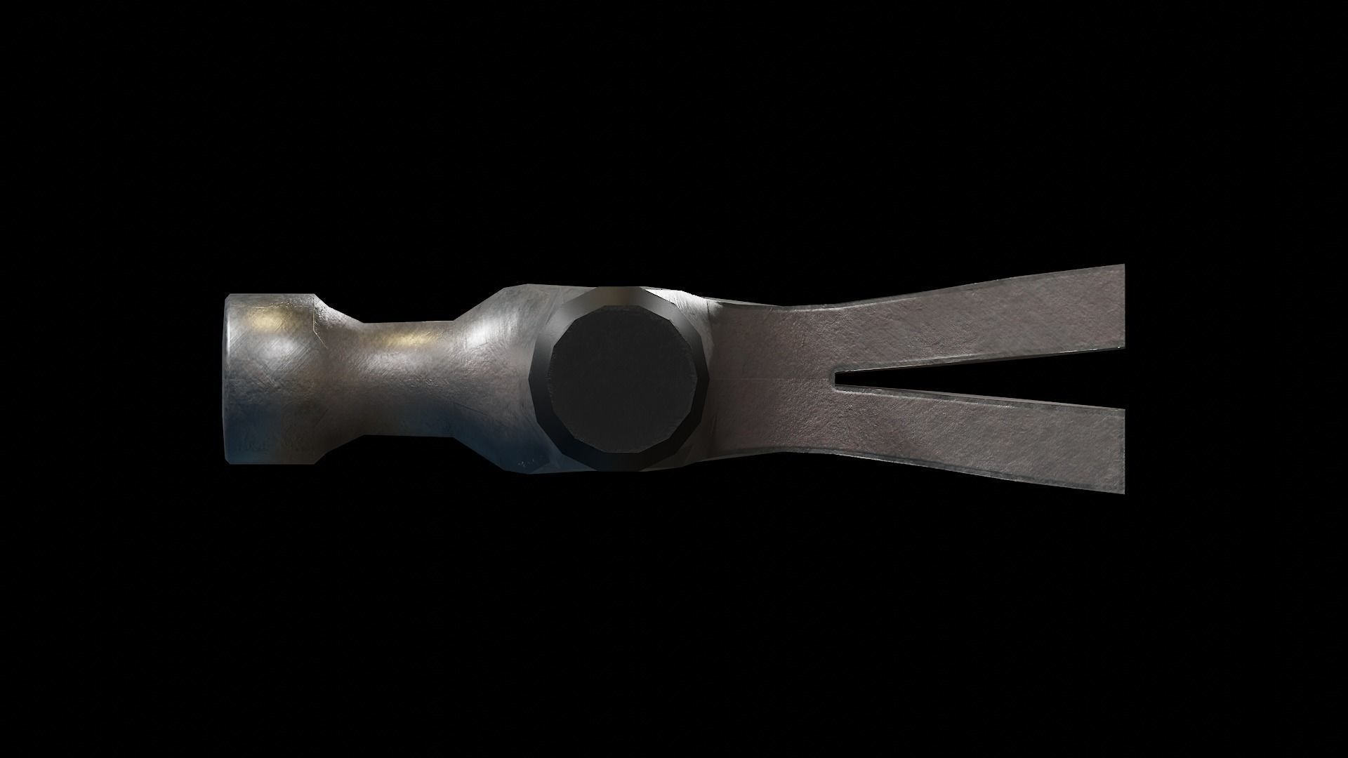 Hammer Low-poly 3D model_4
