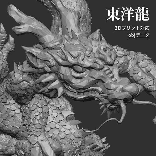 Mystic Oriental Drake - obj data for 3D print 3D print model