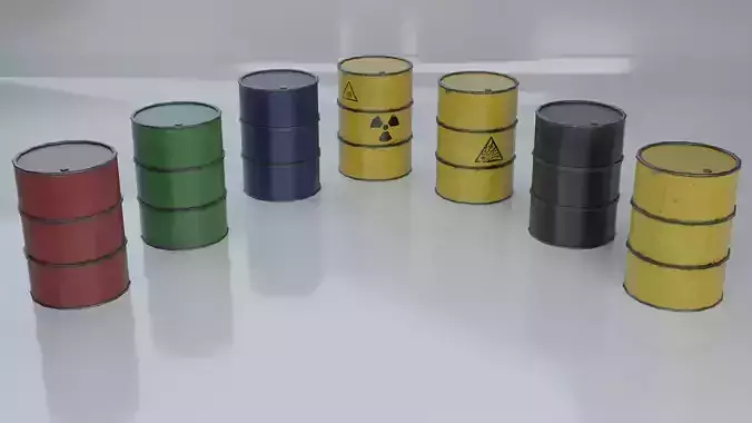 Resources Pack - Barrels Low-poly 3D model