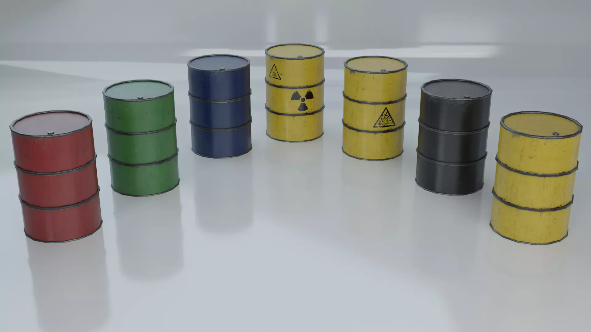 Resources Pack - Barrels Low-poly 3D model_0