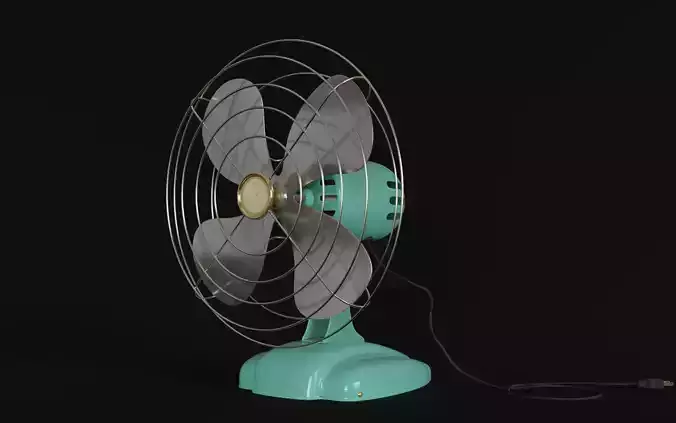Old Electric Fan 3d Model