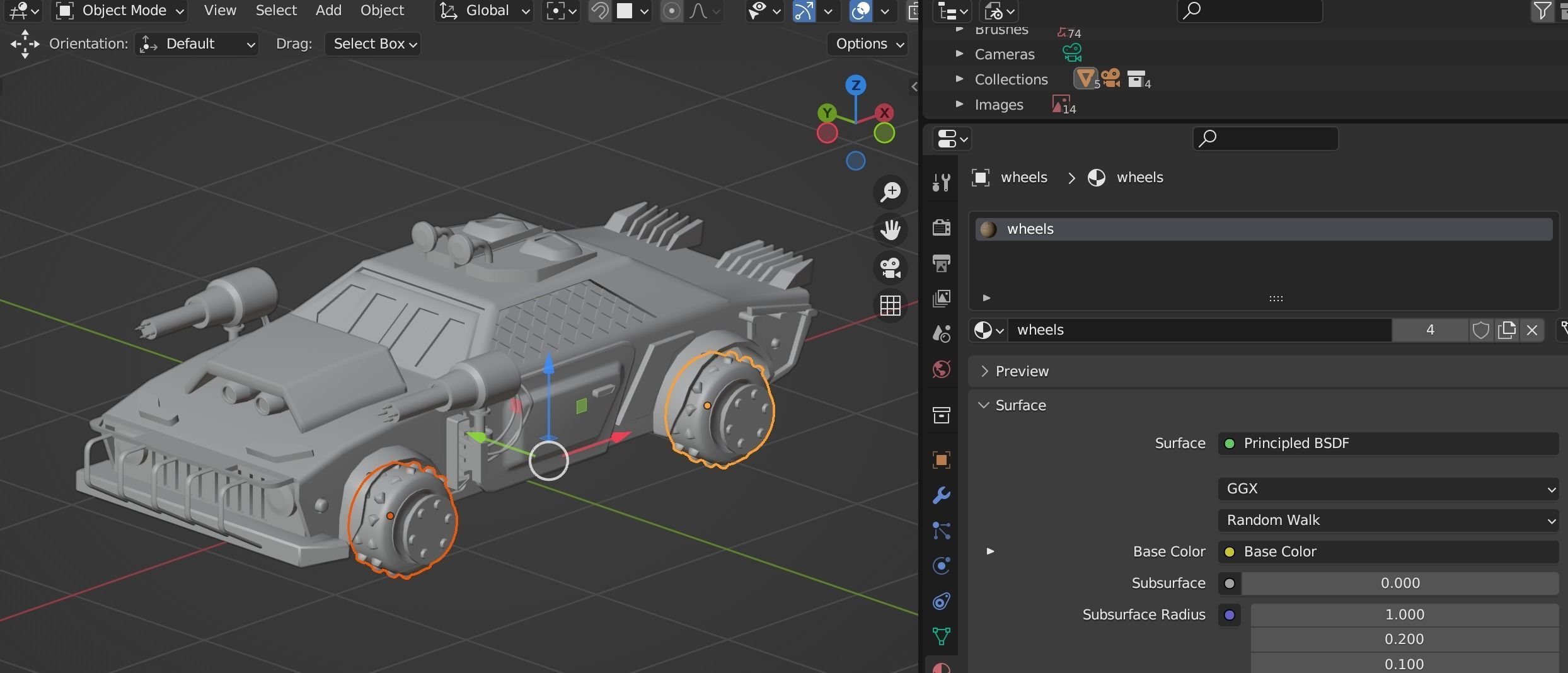 Mad Max Car Low-poly 3D model_9