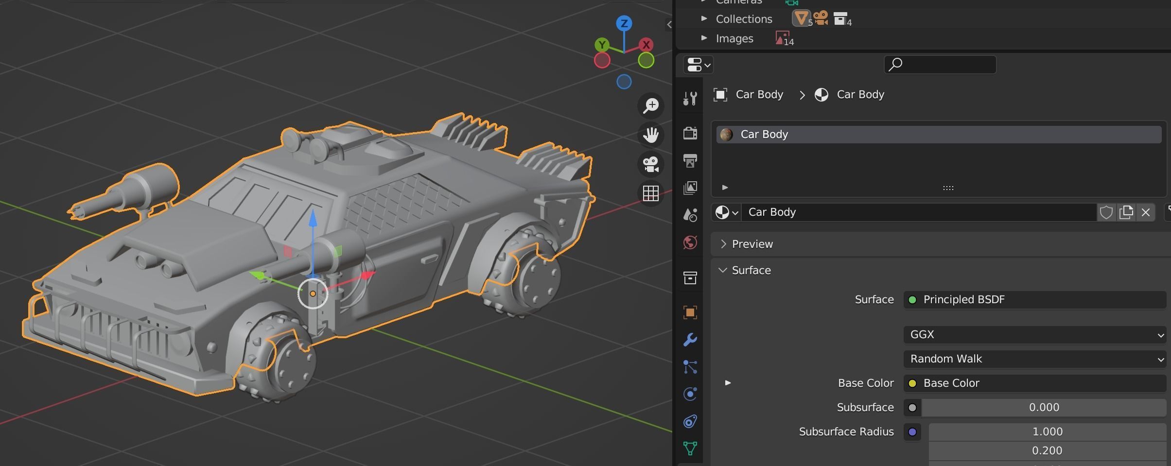 Mad Max Car Low-poly 3D model_7