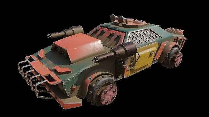 Mad Max Car Low-poly 3D model