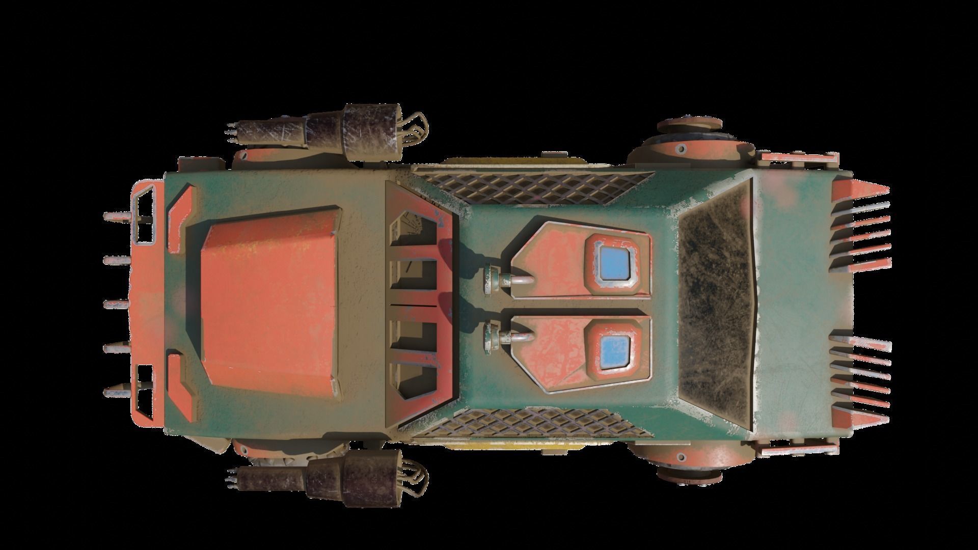Mad Max Car Low-poly 3D model_6