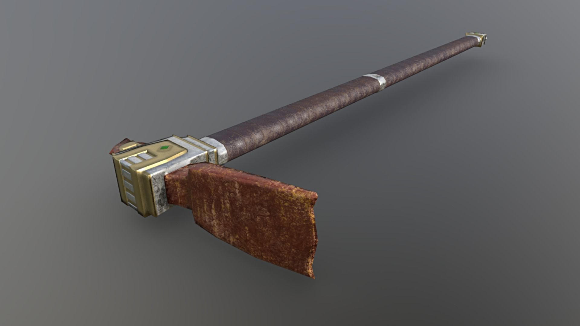 Hoe - Orichalcum Low-poly 3D model_3