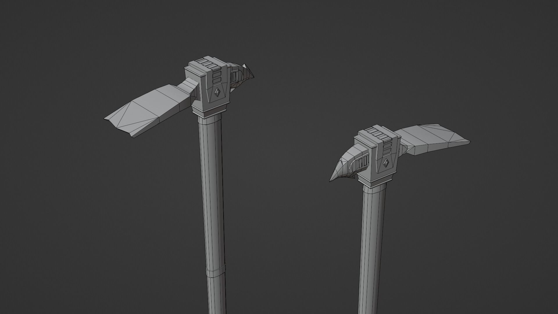 Hoe - Orichalcum Low-poly 3D model_7