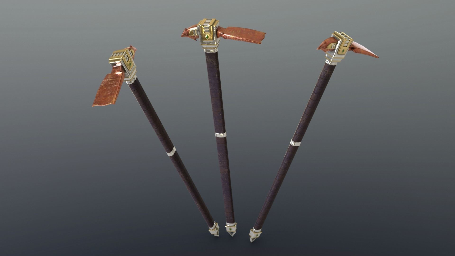 Hoe - Orichalcum Low-poly 3D model_5