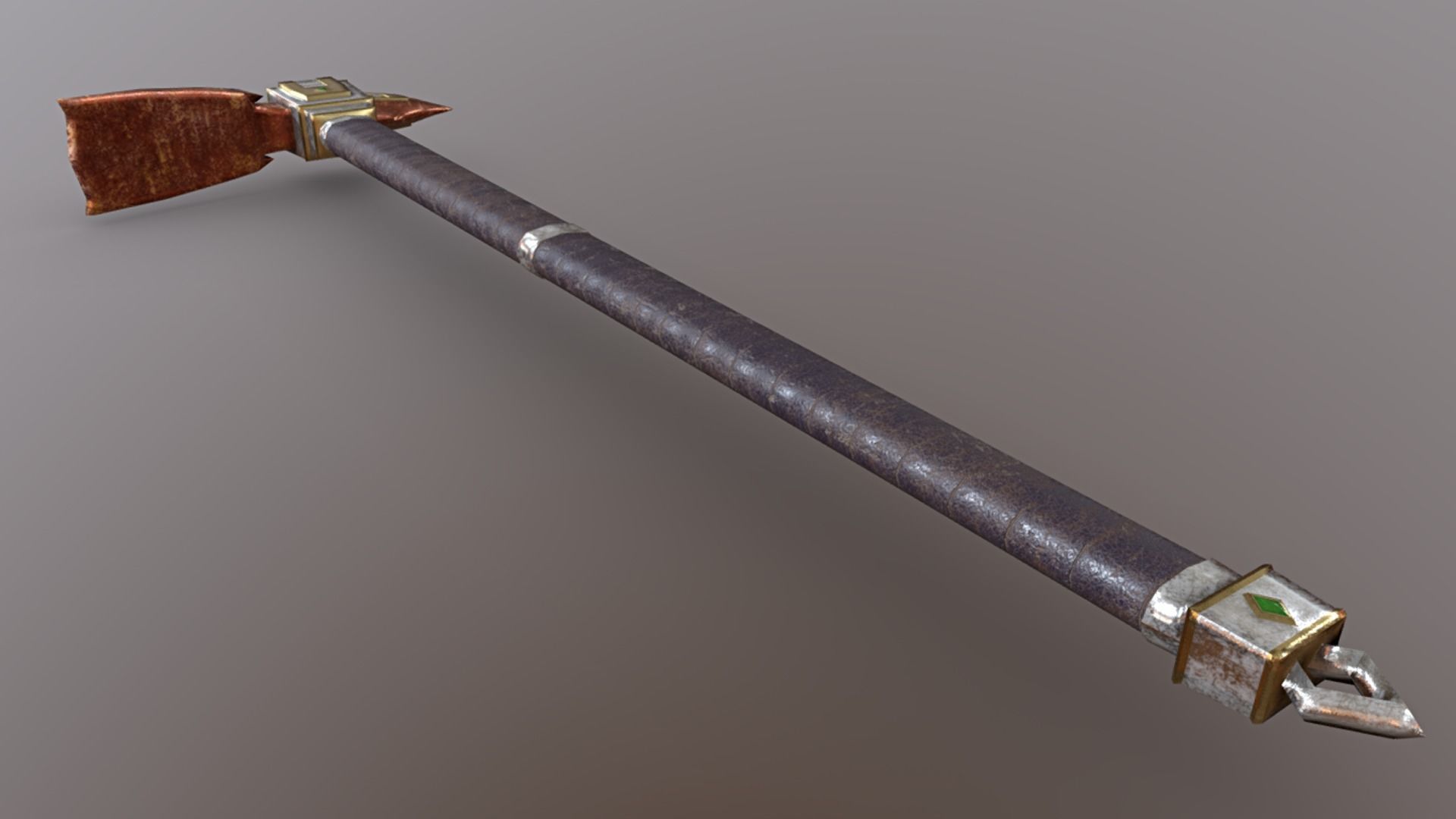 Hoe - Orichalcum Low-poly 3D model_4