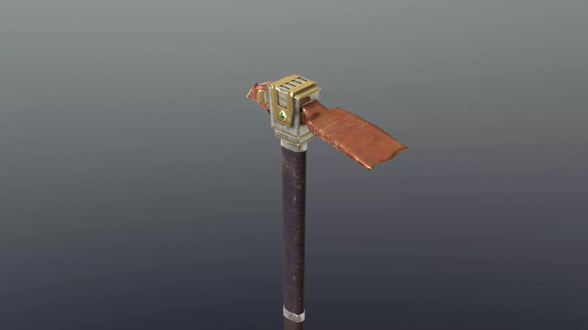 Hoe - Orichalcum Low-poly 3D model_0