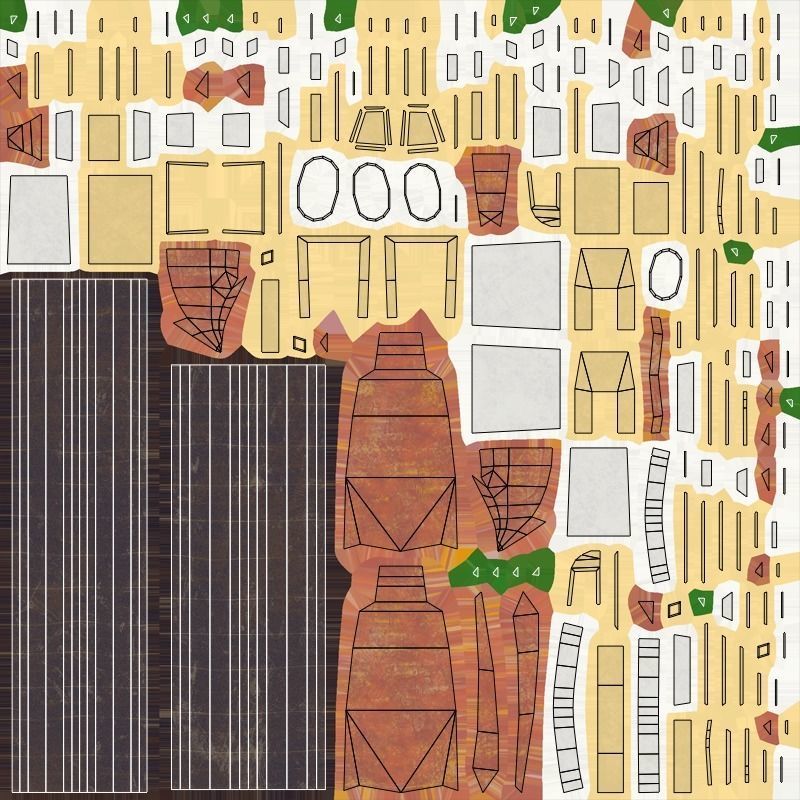 Hoe - Orichalcum Low-poly 3D model_6