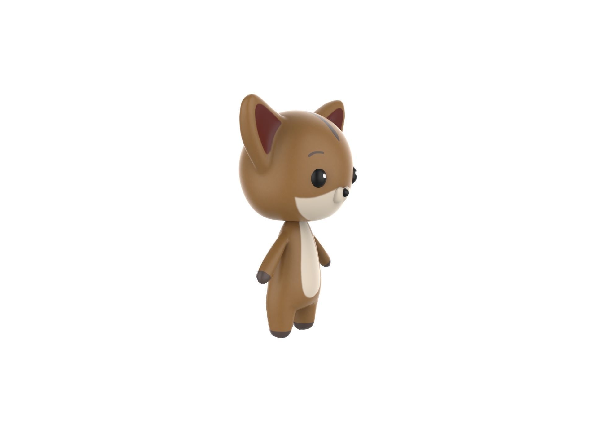 Fox low poly animated v001 Low-poly 3D model_7