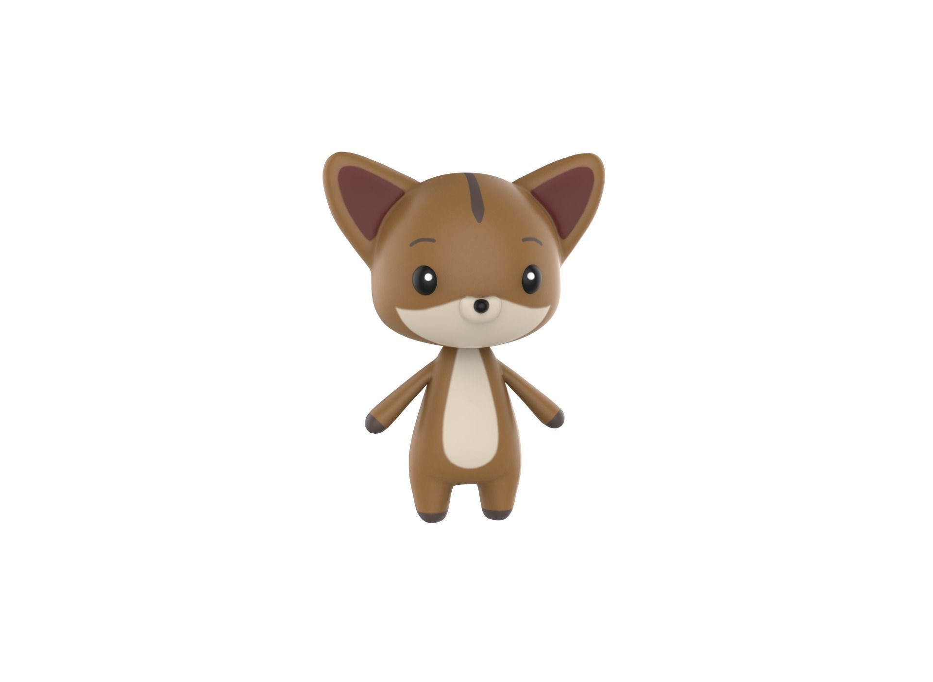 Fox low poly animated v001 Low-poly 3D model_5