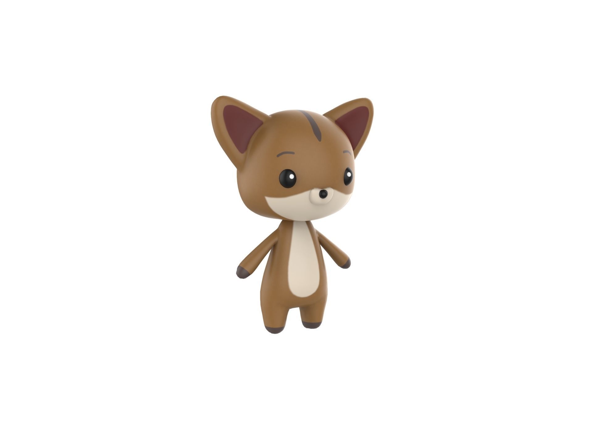 Fox low poly animated v001 Low-poly 3D model_6