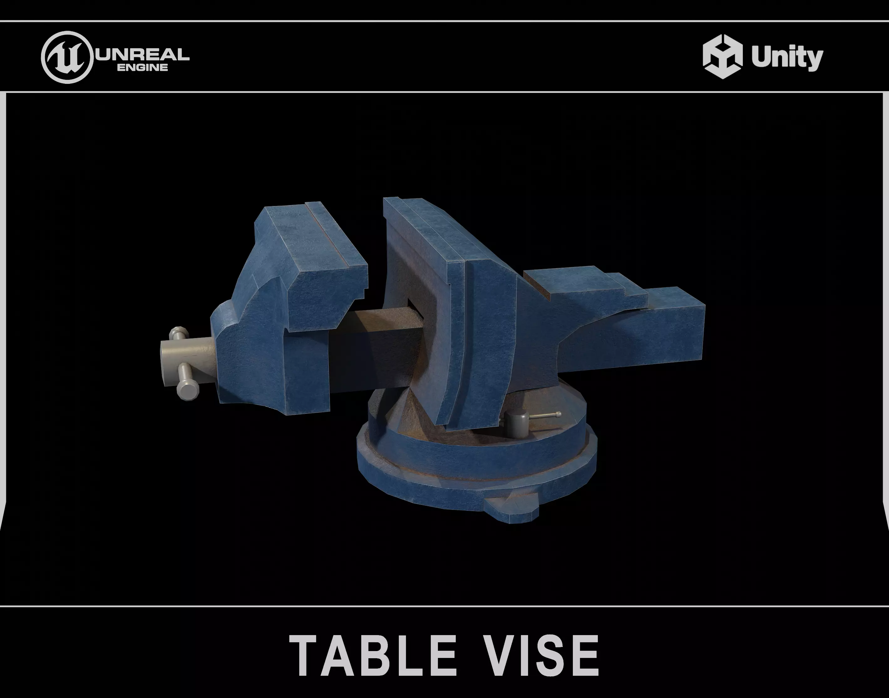 Table Vise Low-poly 3D model