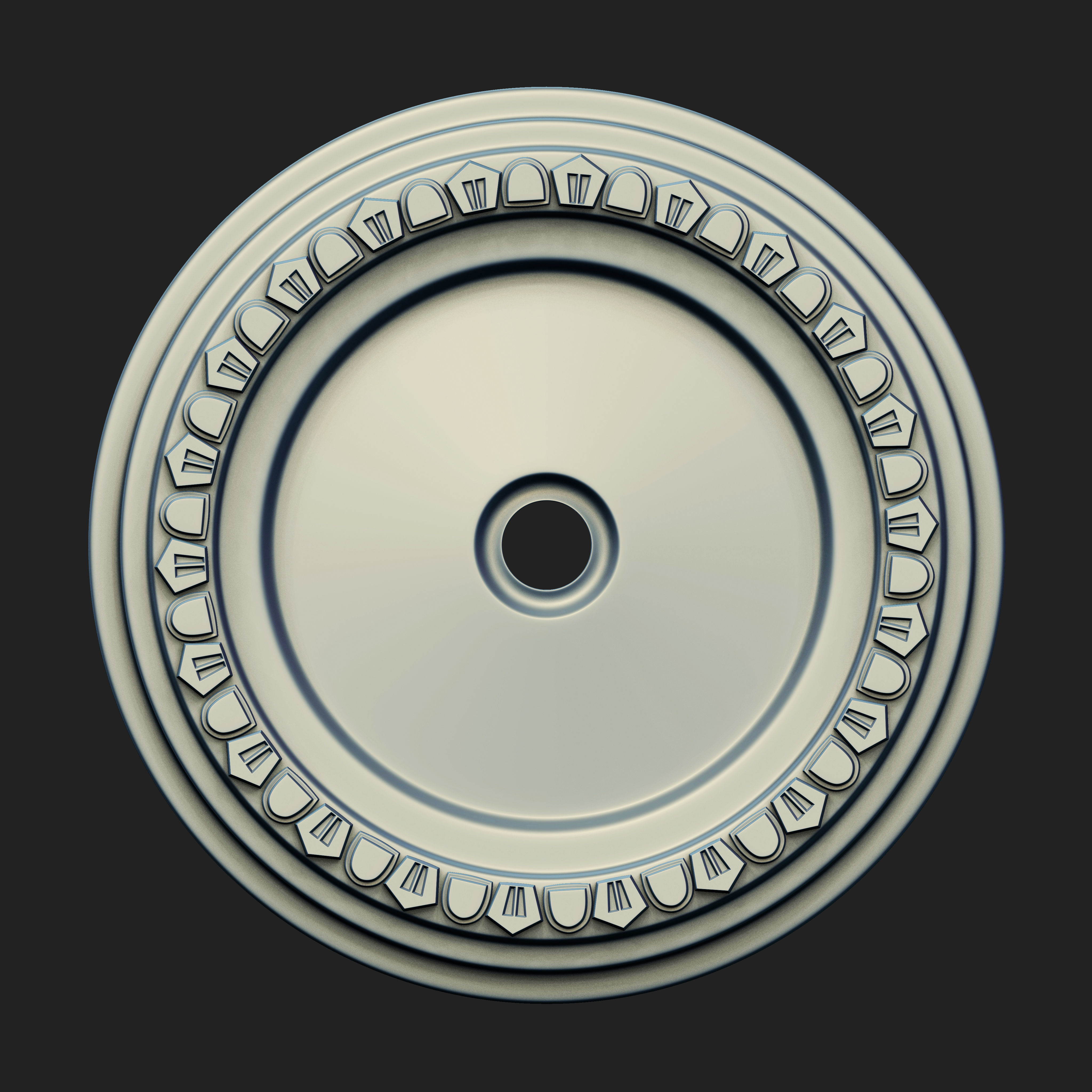 20 Rosette Ceiling Base Mesh Vol 2 Low-poly 3D model_12