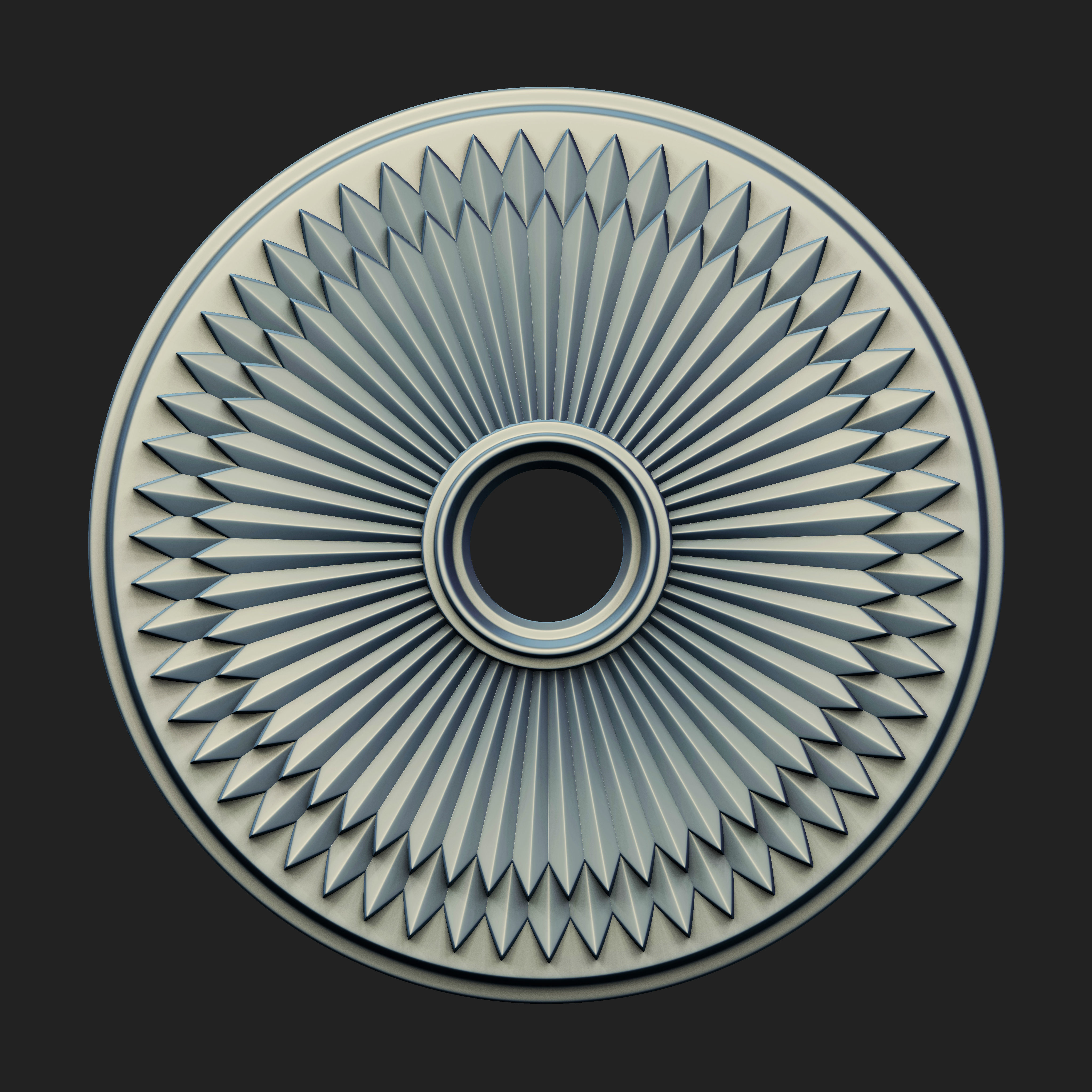 20 Rosette Ceiling Base Mesh Vol 2 Low-poly 3D model_14