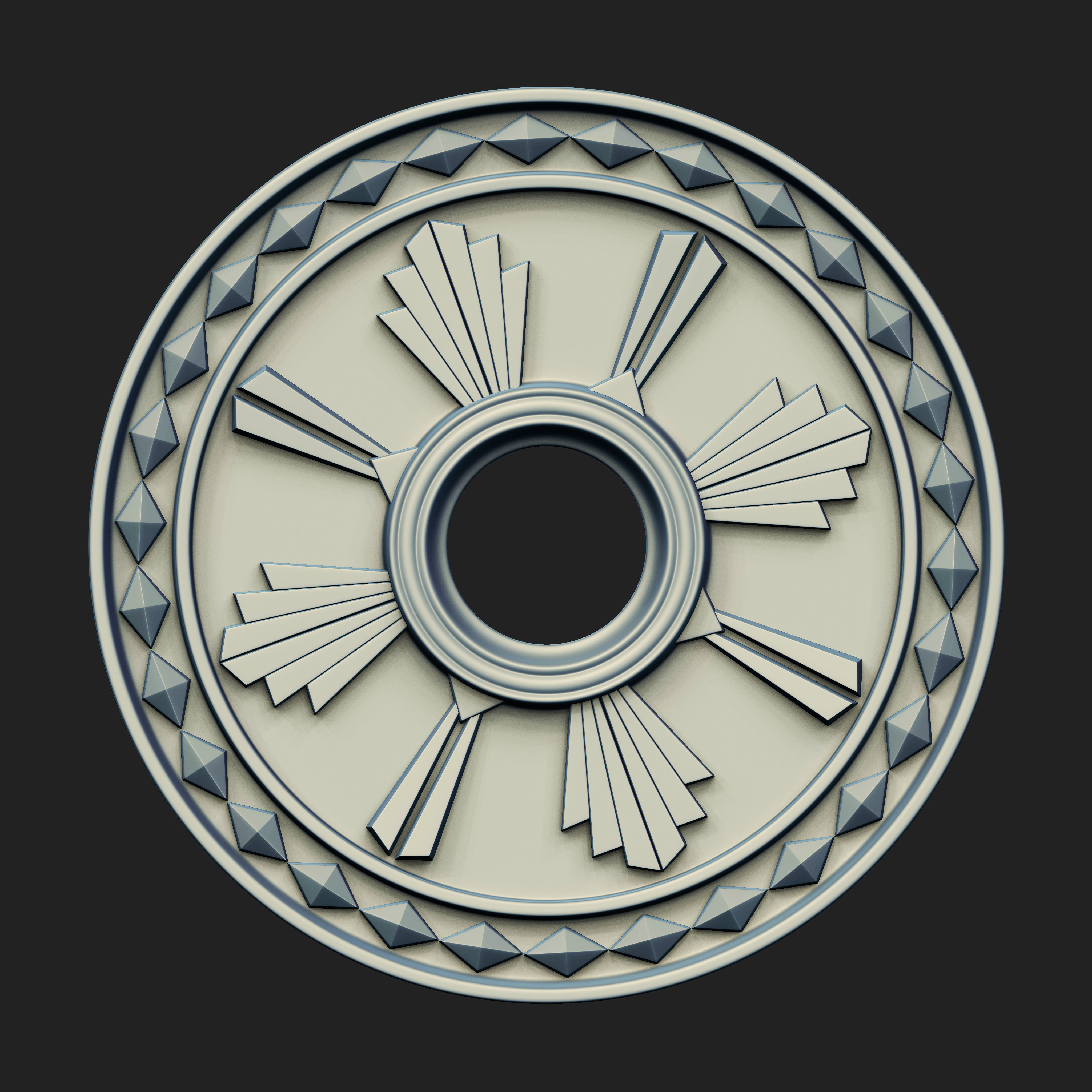 20 Rosette Ceiling Base Mesh Vol 2 Low-poly 3D model_20