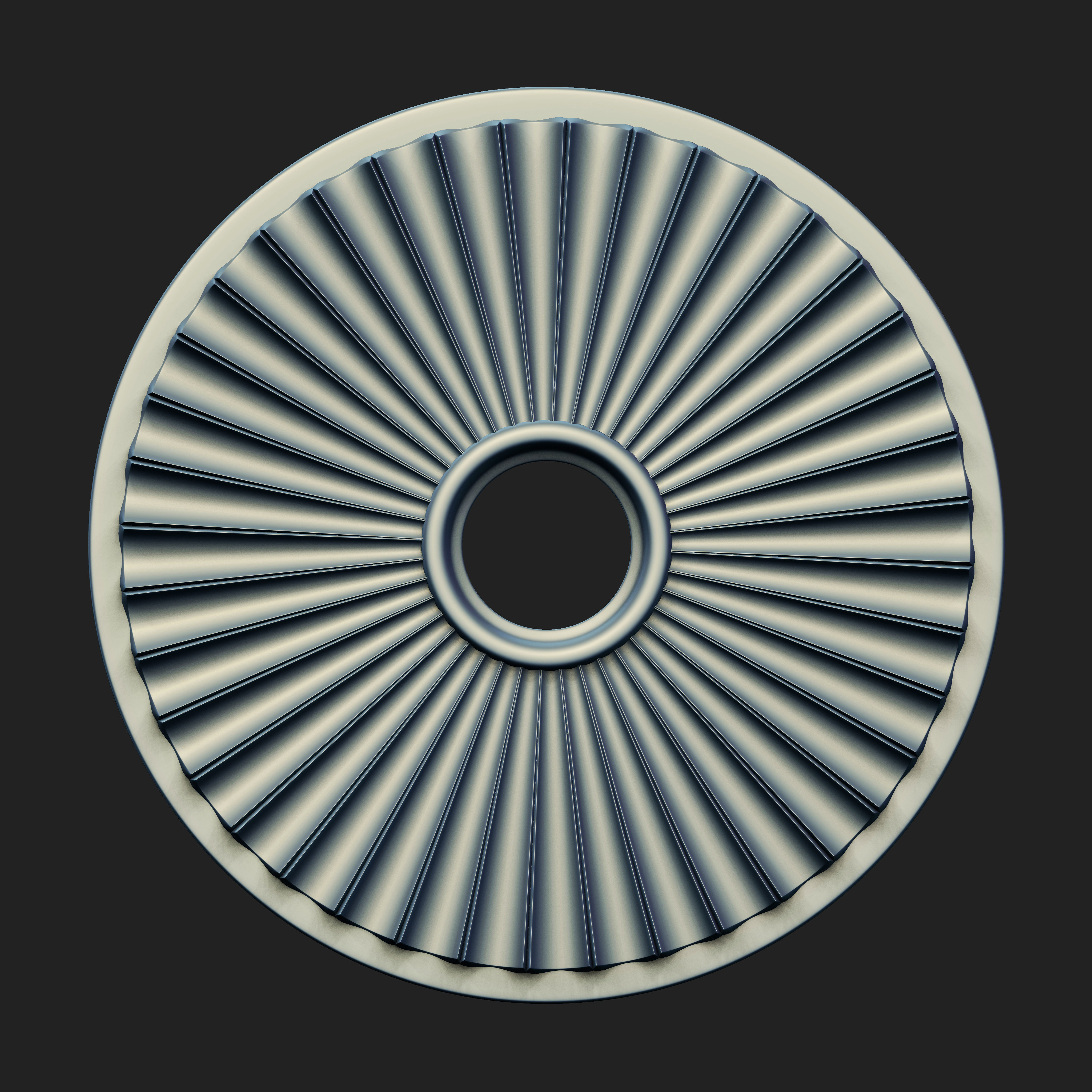 20 Rosette Ceiling Base Mesh Vol 2 Low-poly 3D model_23