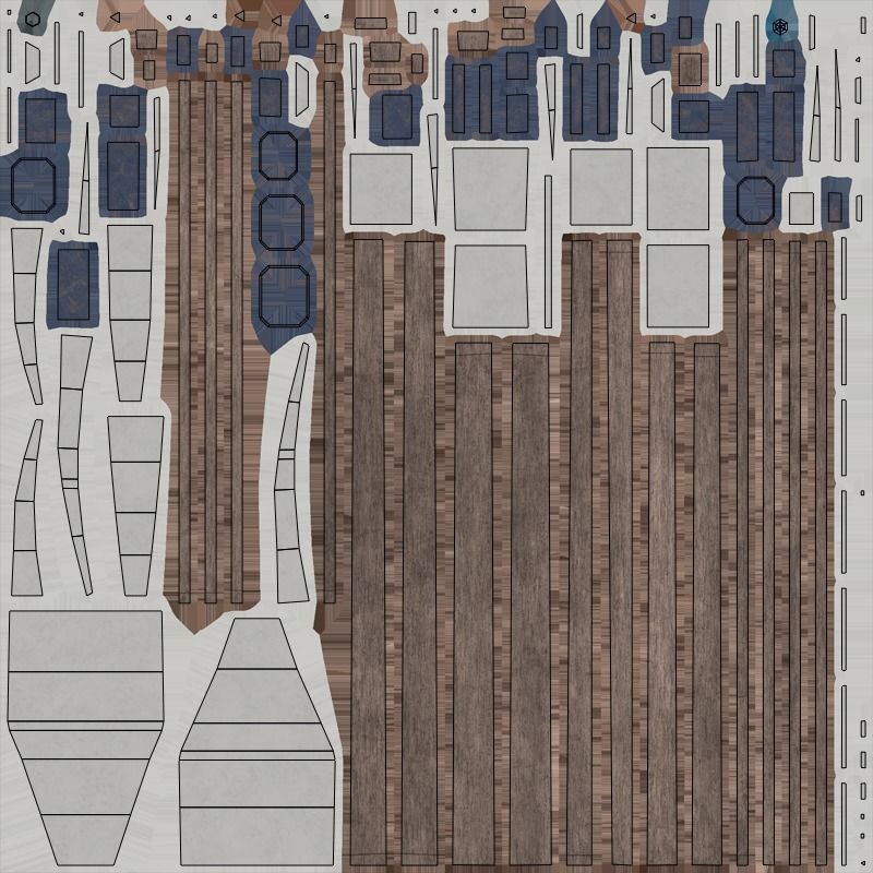 Hoe - Silver Low-poly 3D model_6