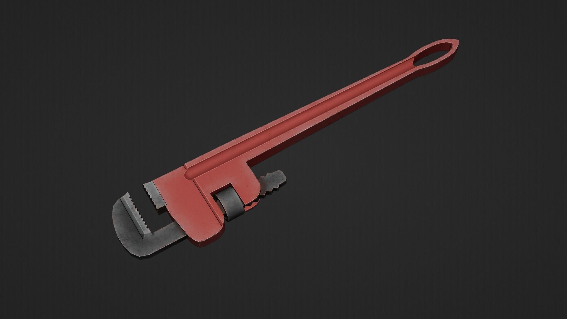 Pipe Wrench Low-poly 3D model_15