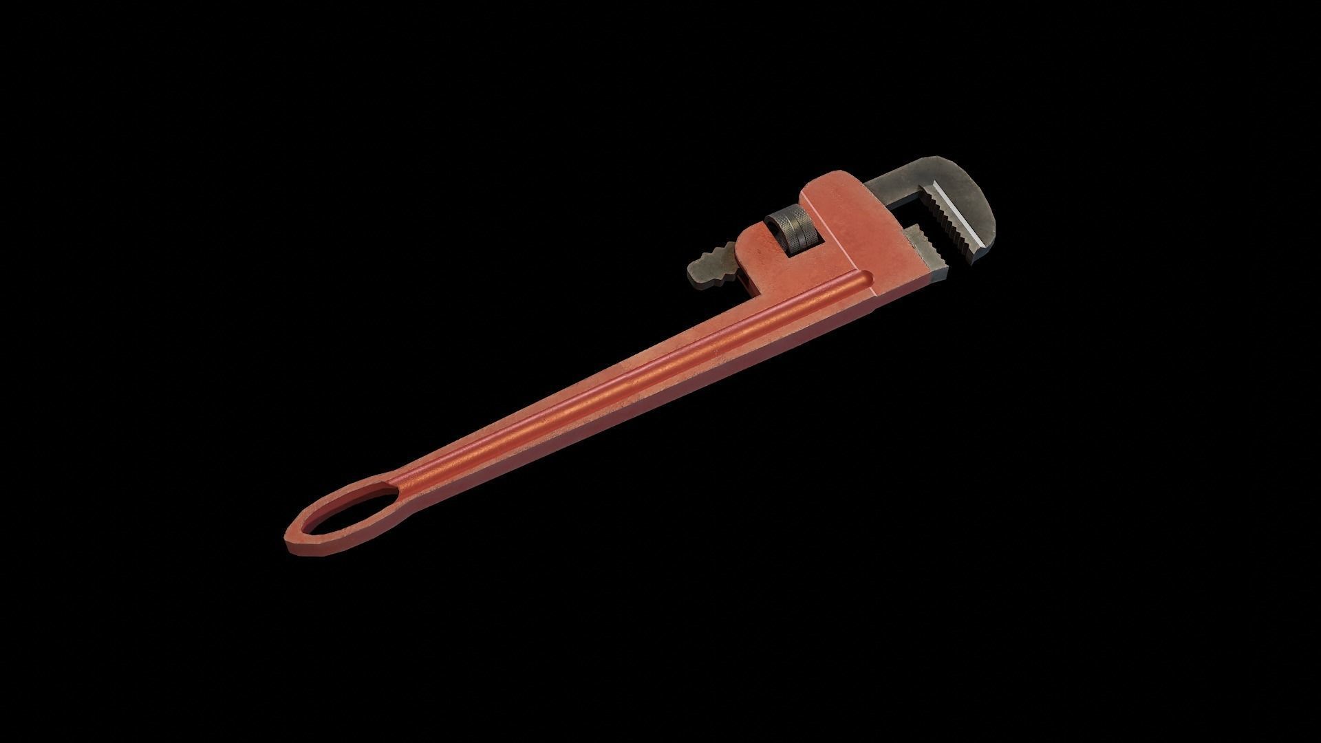 Pipe Wrench Low-poly 3D model_2