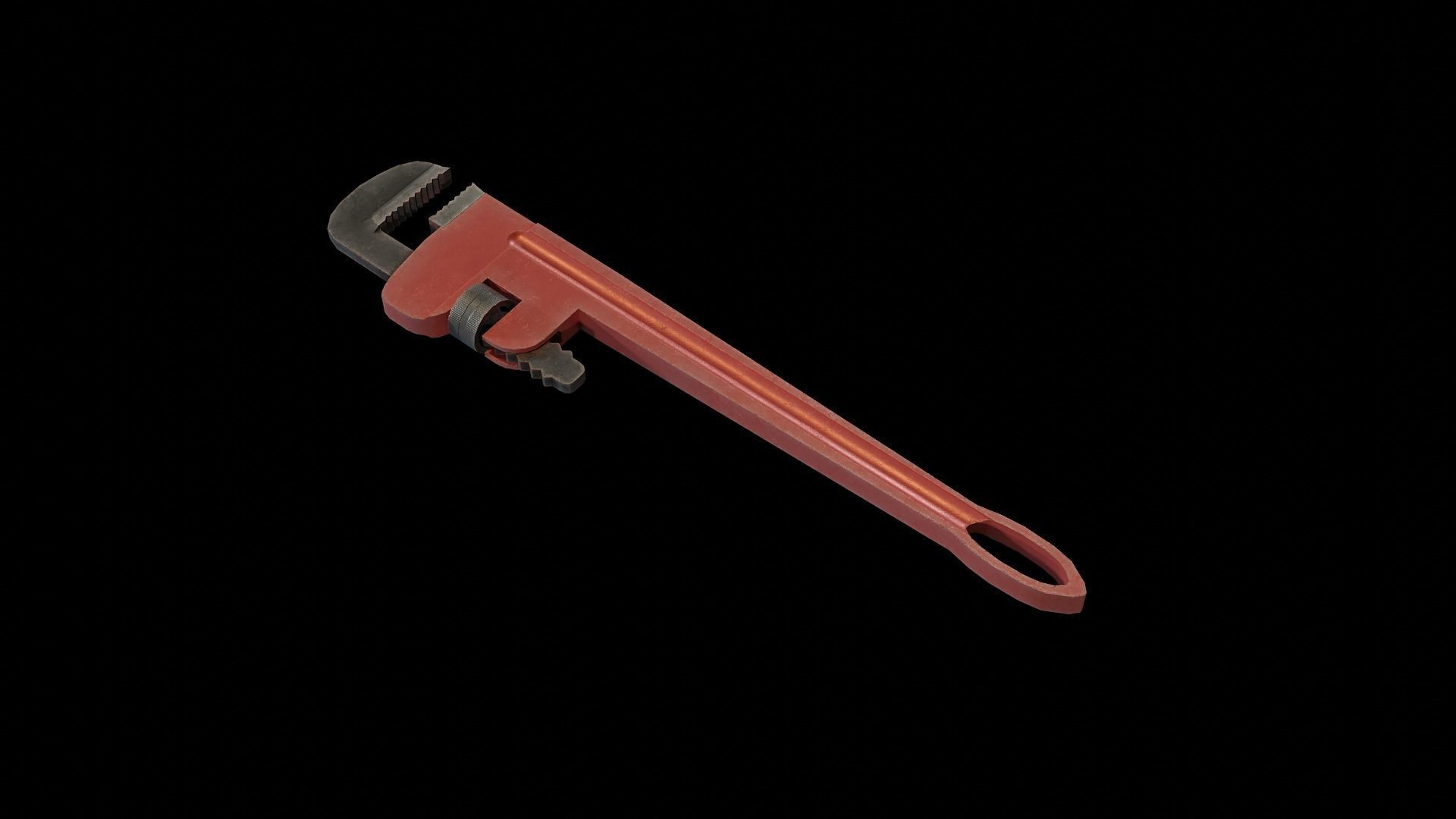 Pipe Wrench Low-poly 3D model_3