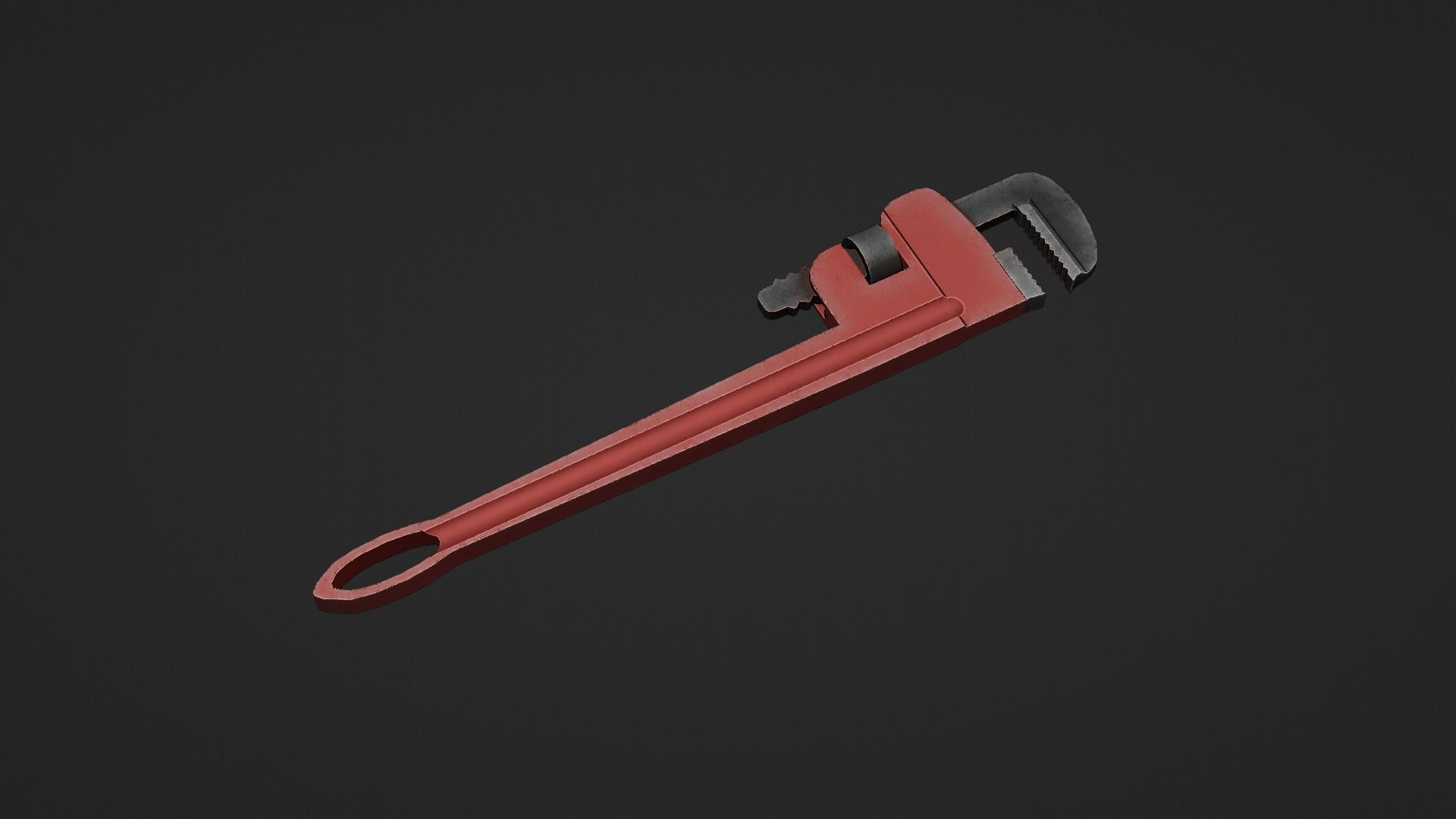 Pipe Wrench Low-poly 3D model_9