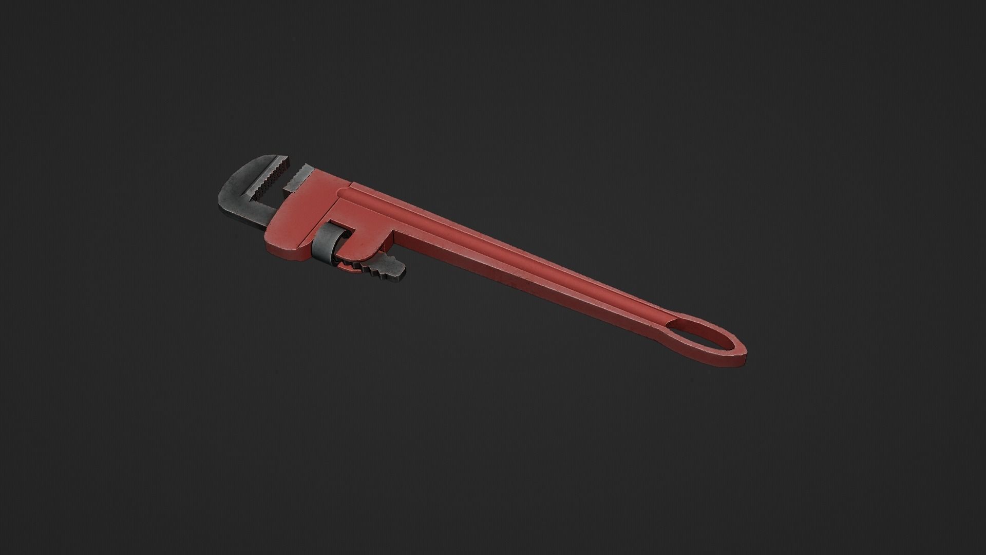 Pipe Wrench Low-poly 3D model_7