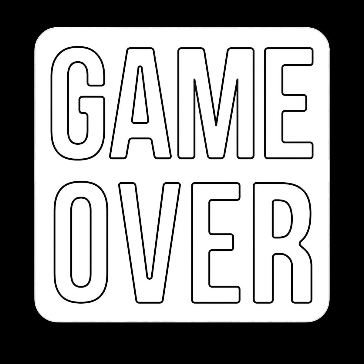 Game Over Neon Sign 3D model_3