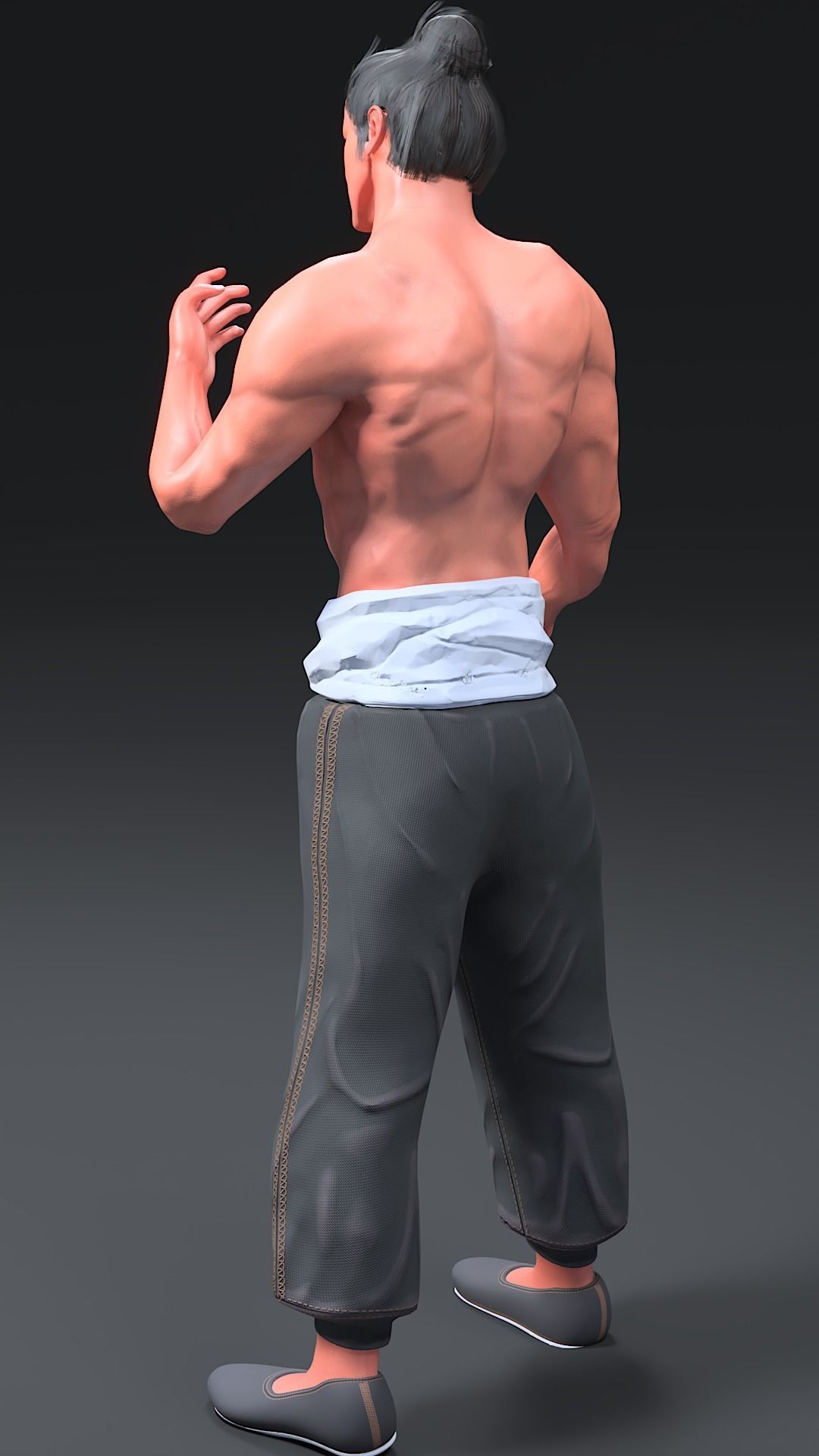 Aoi Todo anime character Gameready Low-poly 3D model_6