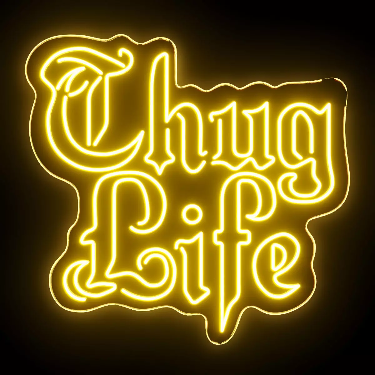 Thug Life Neon Sign 3D model