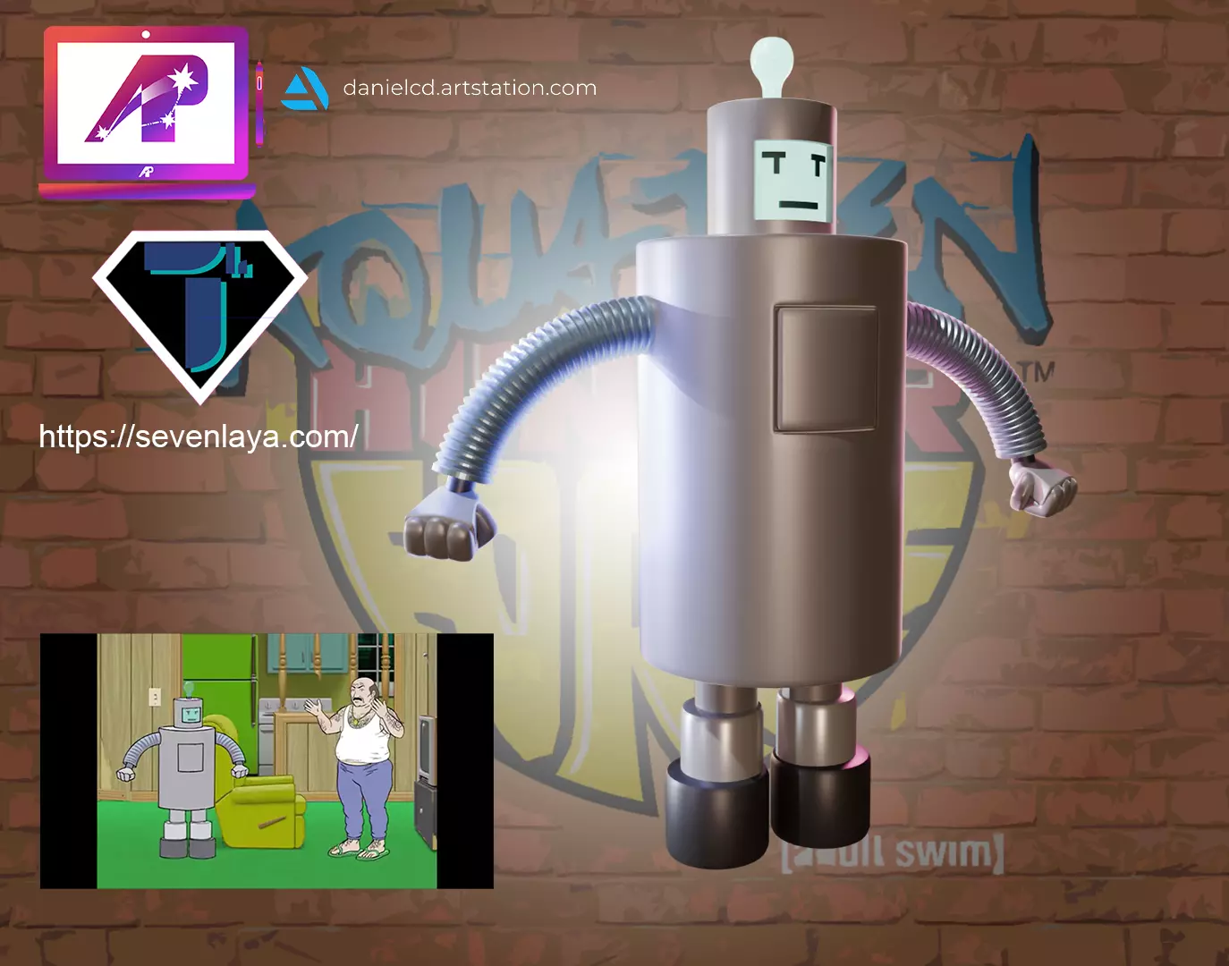 AquaTeen Rudy the Robot 3D print model_0
