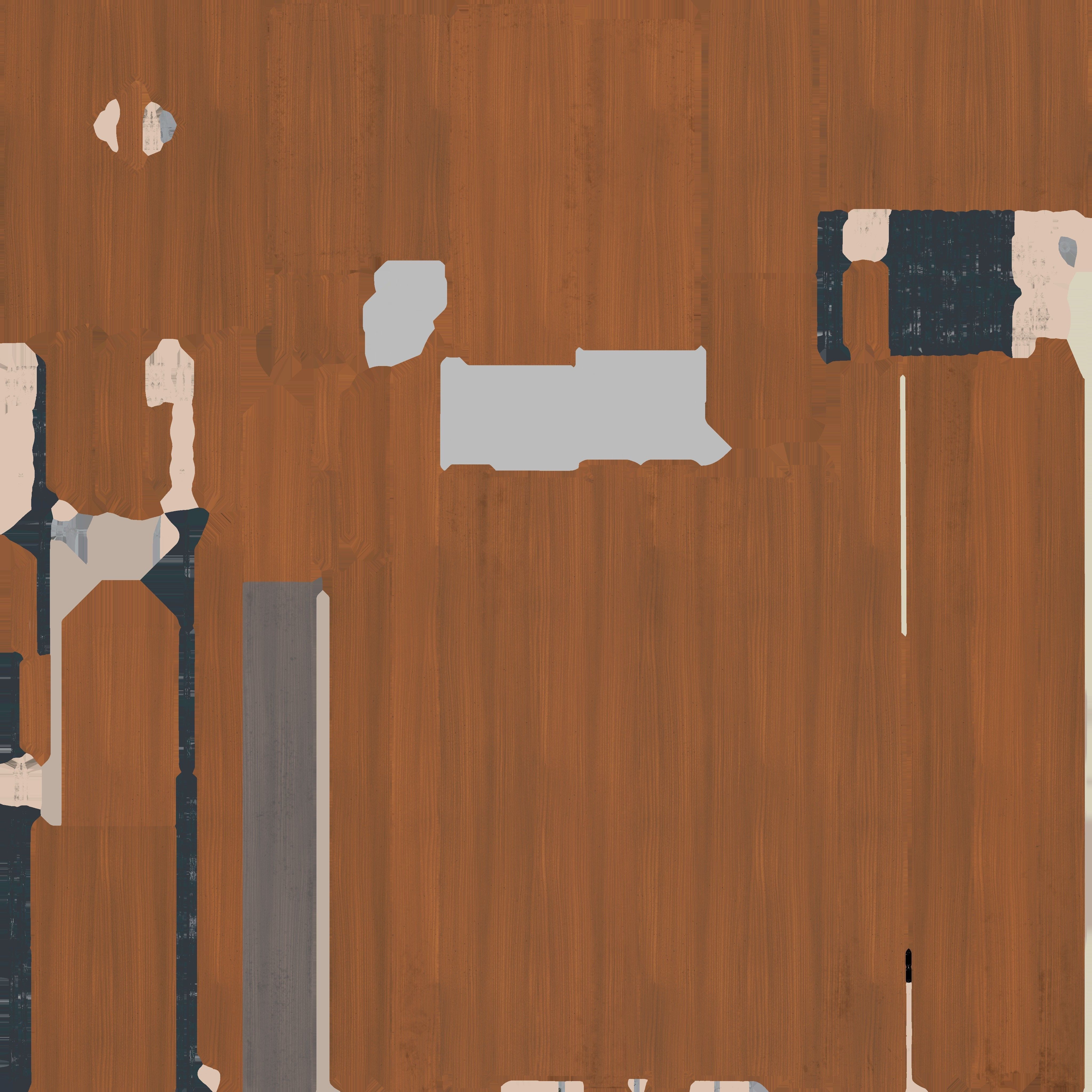 Wood Door 4 3D model_3