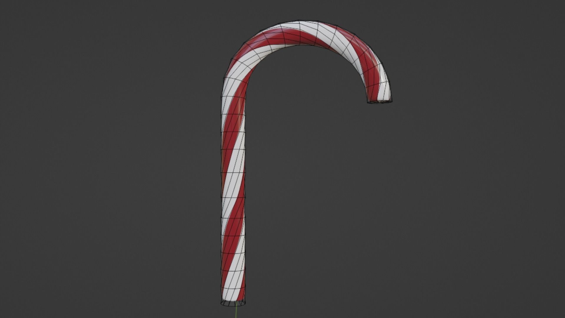 Christmas Candy Cane Low-poly 3D model Low-poly 3D model_12