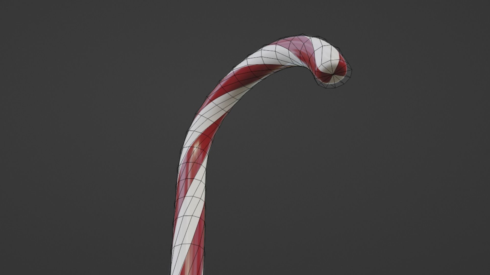 Christmas Candy Cane Low-poly 3D model Low-poly 3D model_11